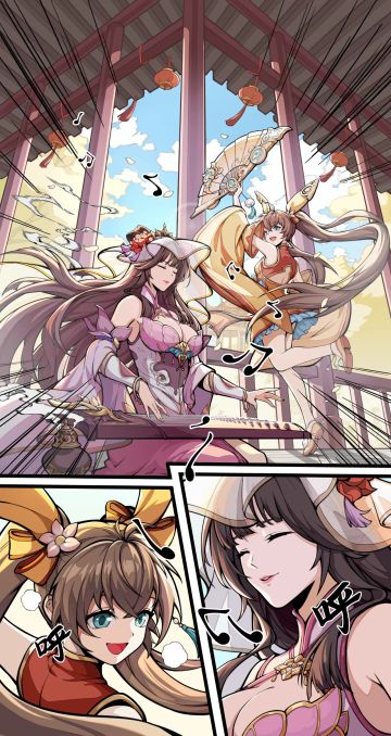 手绘三国丨并蒂芙蓉