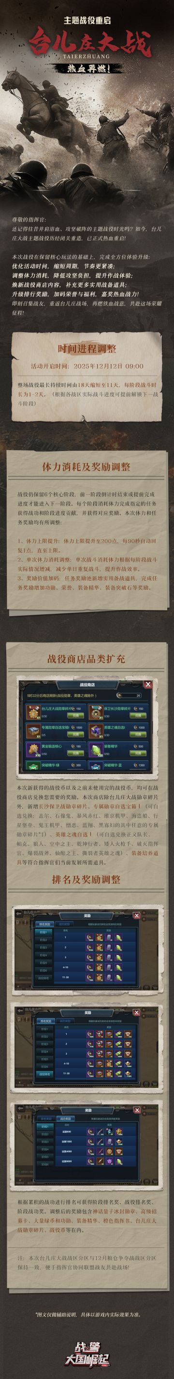 主题战役重启-台儿庄大战 热血再燃！