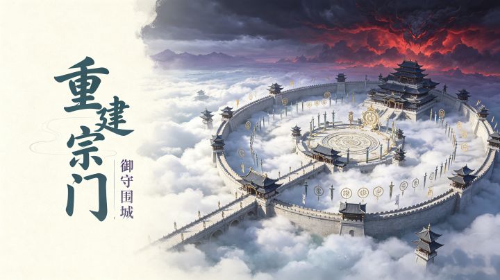 《仙域围城》国风修真策略游戏,离线修炼搭配围城防守截图