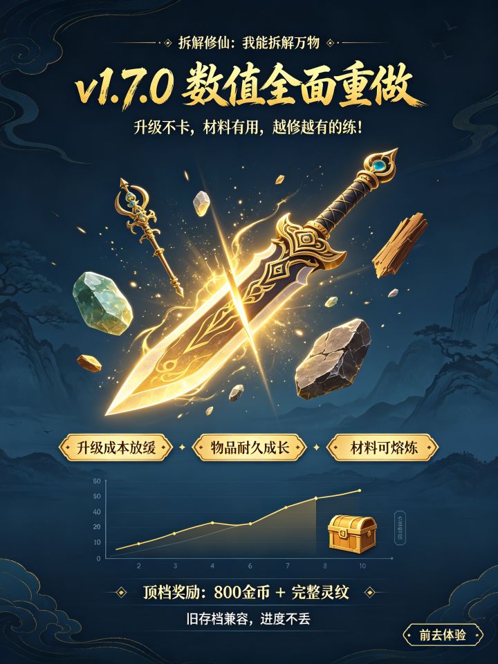 《拆解修仙》v1.7.0 更新公告:截图