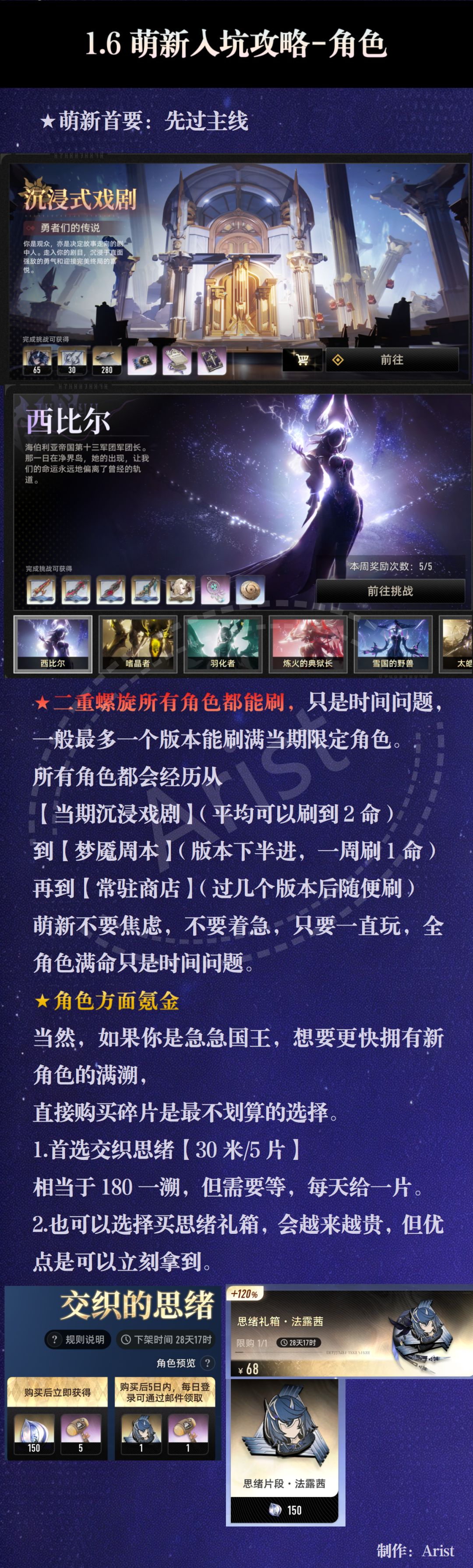 【二重螺旋1.6】萌新入坑攻略【包含1.6优化部分】 1