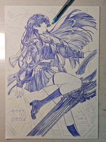 [圆珠笔手绘]千咲