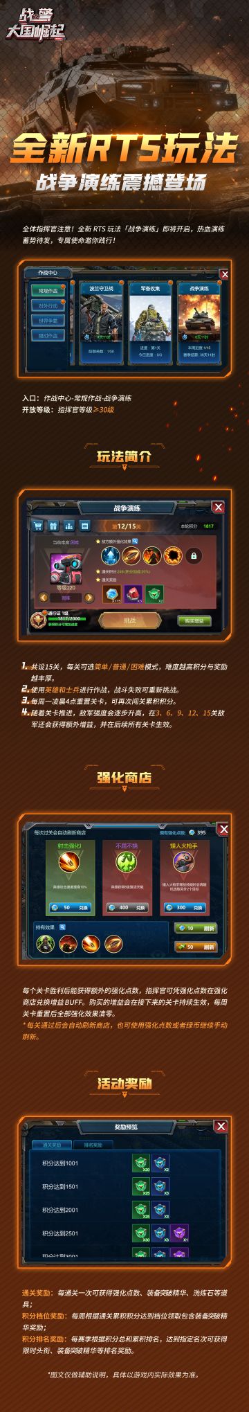 新版本爆料|全新RTS玩法 -战争演练震撼登场