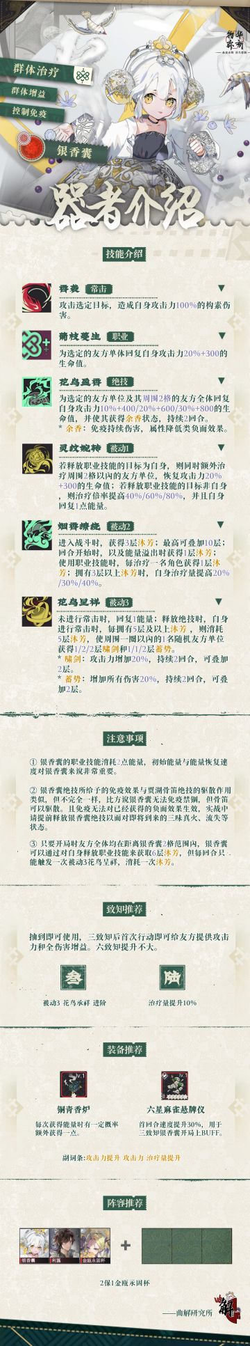 【物华弥新】器者•银香囊角色介绍