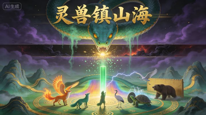 新游出炉了，灵兽镇山海截图