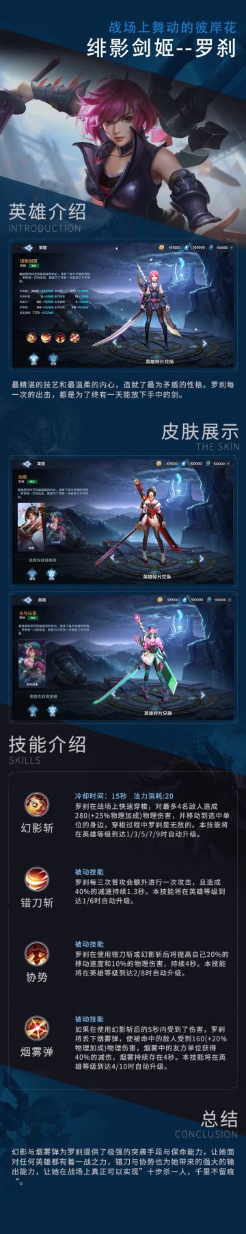 【英雄图鉴】战场上舞动的彼岸花！绯影剑姬：罗刹