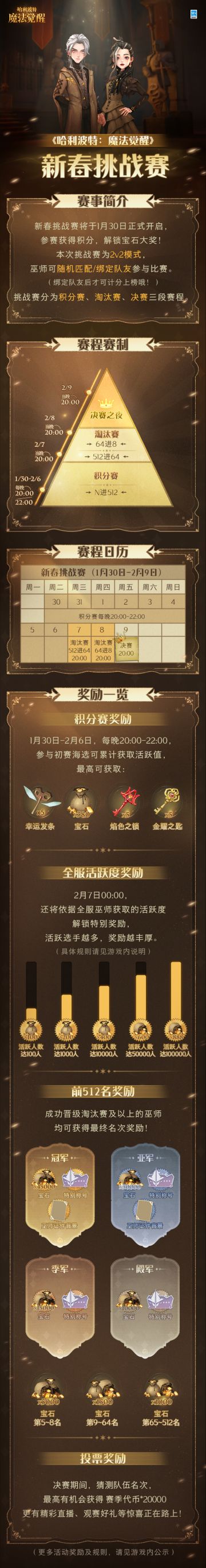 冠军大奖45000宝石！新春挑战赛即将火热开启！