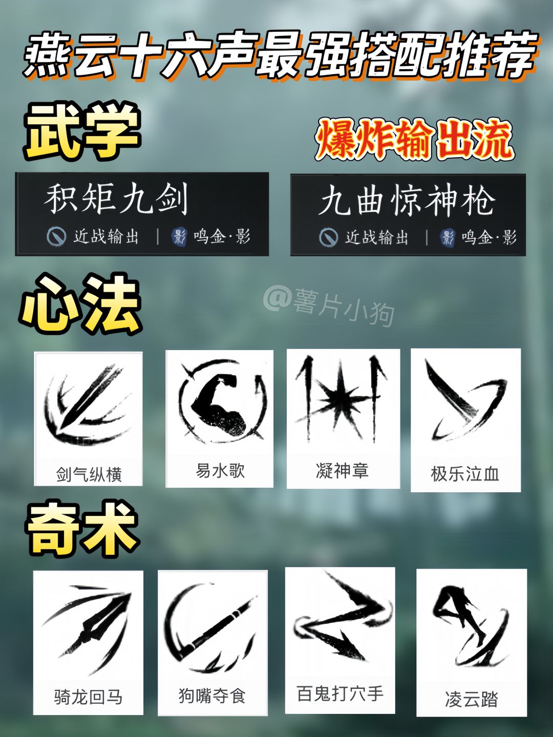 燕云十六声武学强度排行及最强搭配 2