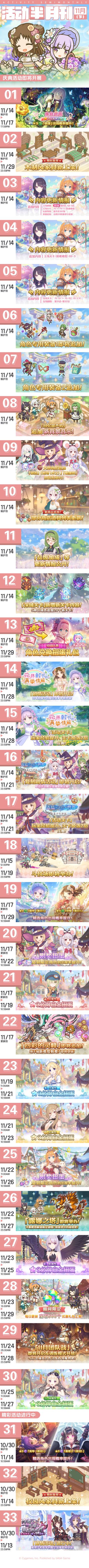 十一月下旬常规活动开展预告