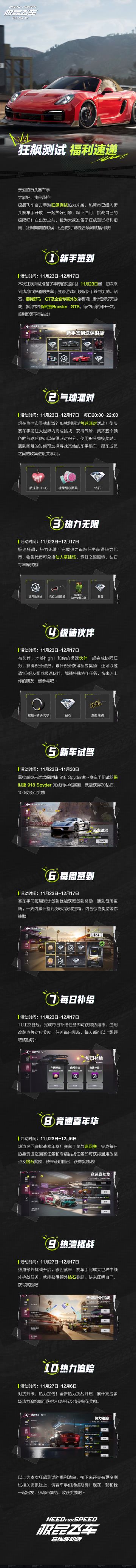 狂飙测试福利大放送