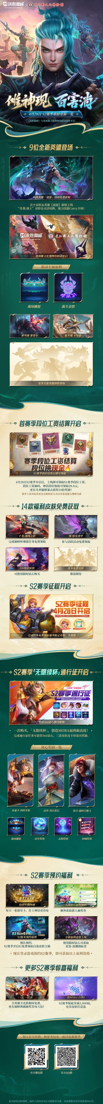 【4.28 S2新赛季来袭】▲重磅更新一览▲