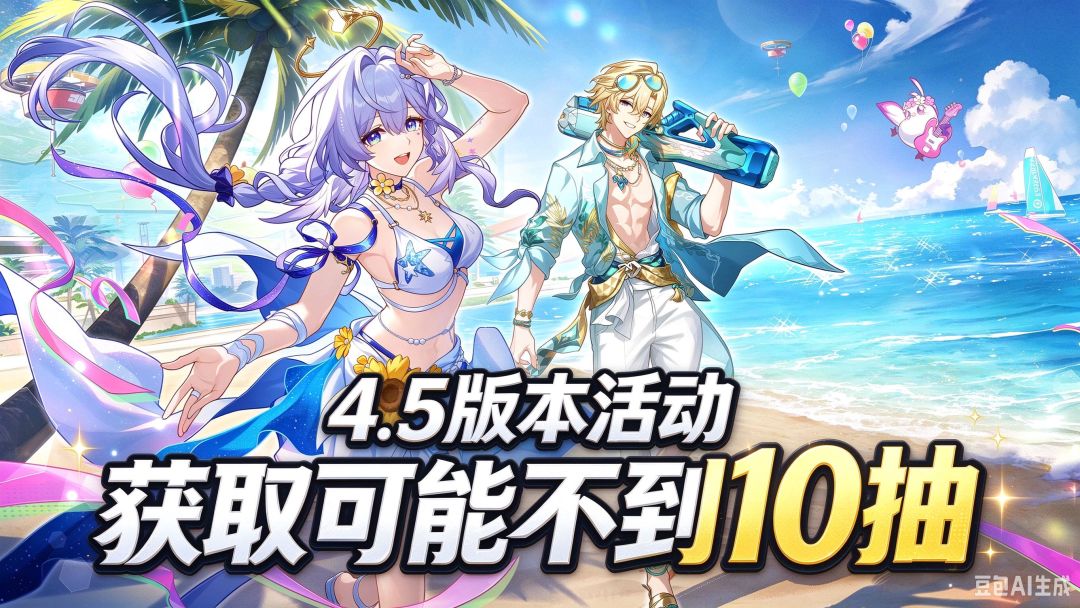 4.5版本活动可获取资源可能不到10抽! 1