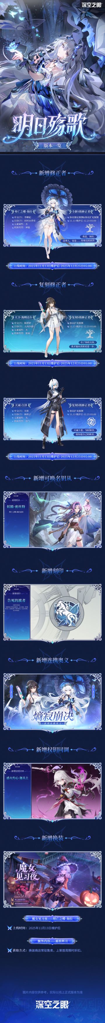 4.6版本「明日殇歌」版本一览