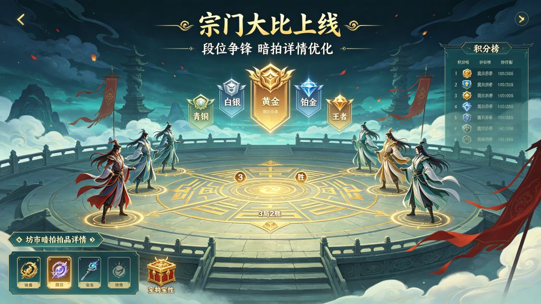 【更新公告】宗门大比全新上线·坊市暗拍功能优化 1