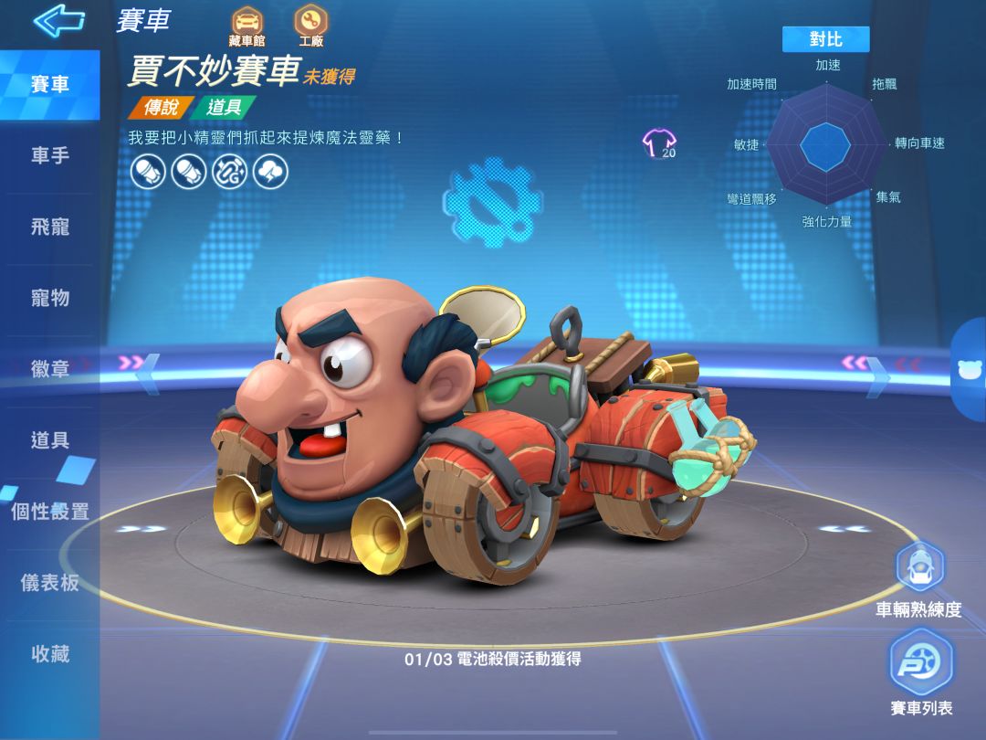 【跑跑手游国际服】传说道具车 贾不妙赛车 1