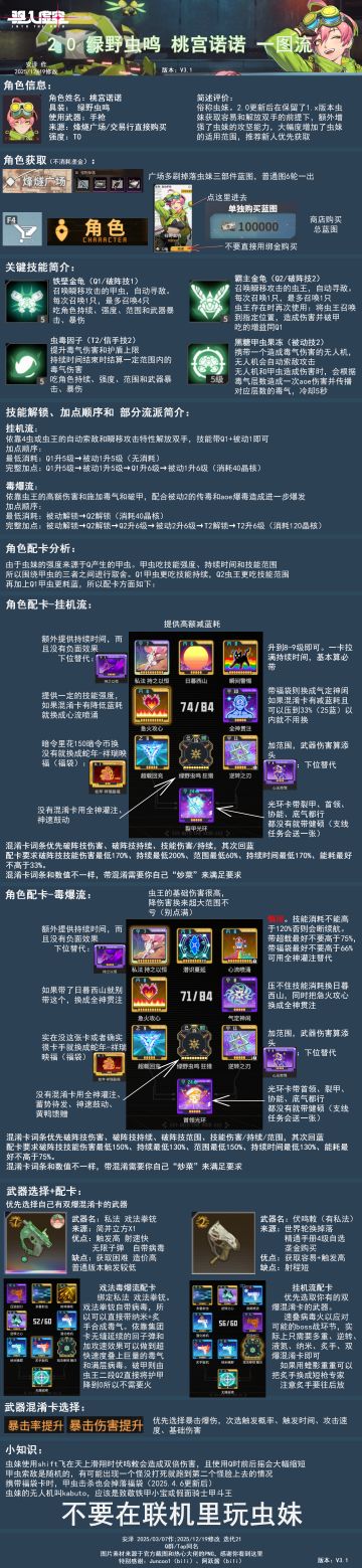 驱2.0 绿野虫鸣 桃宫诺诺 玩法一图流