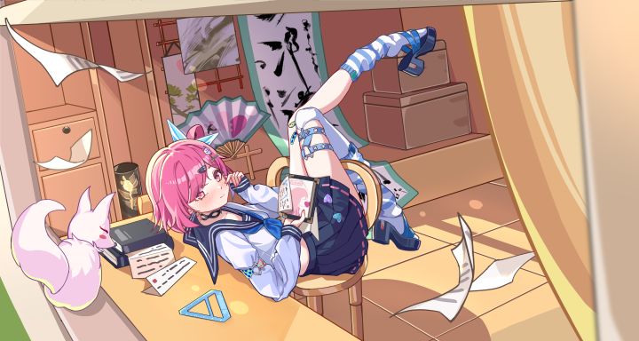 【盲盒派对】柳生 薰「墨饰粉黛」服饰动态展示截图