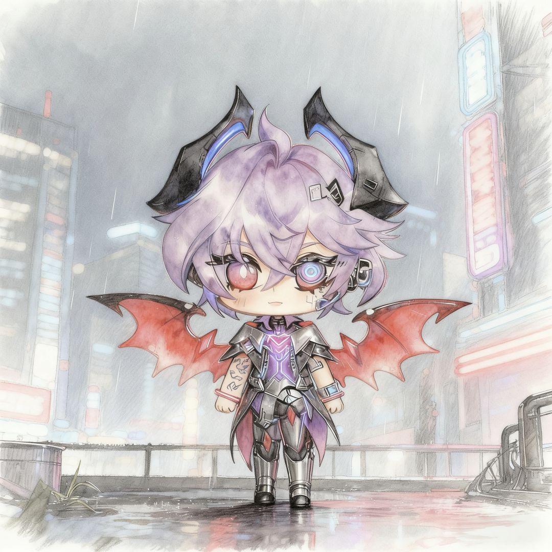 「杜林」绘画+霓虹微雨之夜 2