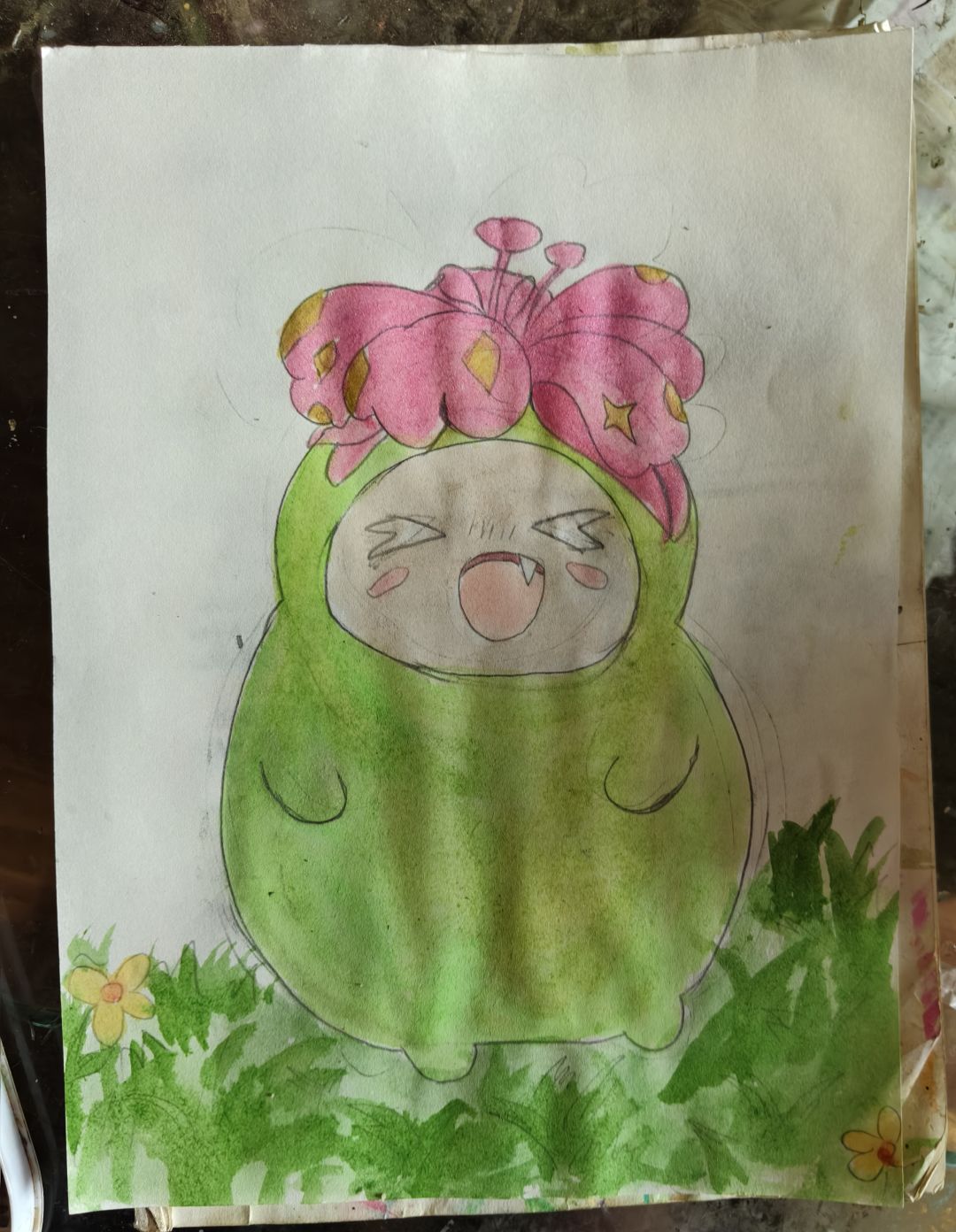洛克王国绘画，菊~花梨 5
