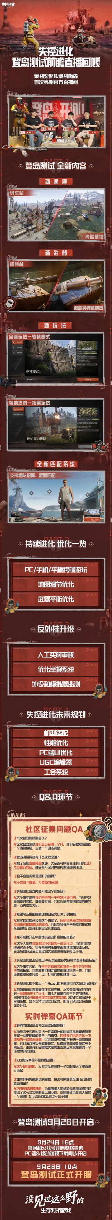 《失控进化》「登岛测试」 前瞻直播回顾