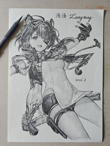 [铅笔手绘]汤汤(2D立绘)