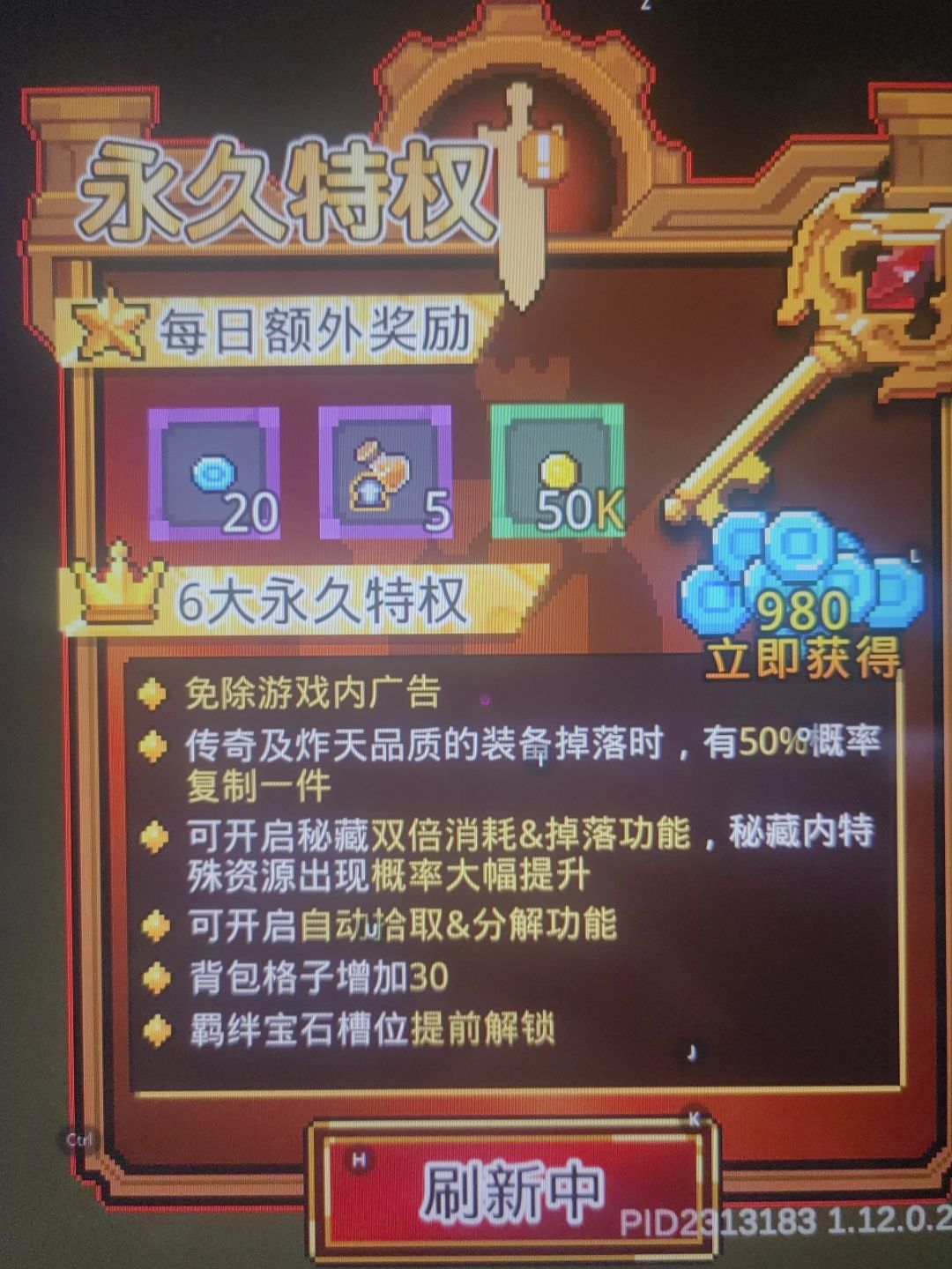 我想买永久特权 1