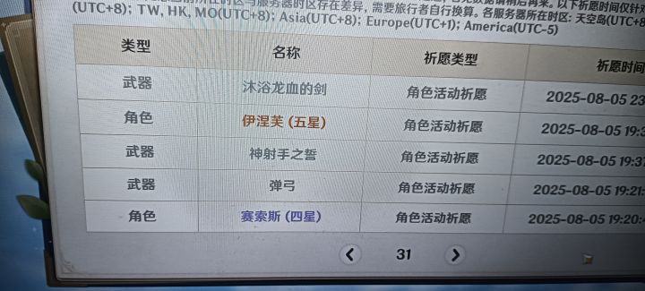 150抽了,还没出法尔加截图