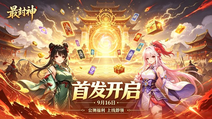 【首发开启】《最封神》9月16日正式上线!三国战姬卡牌即刻开战✨截图