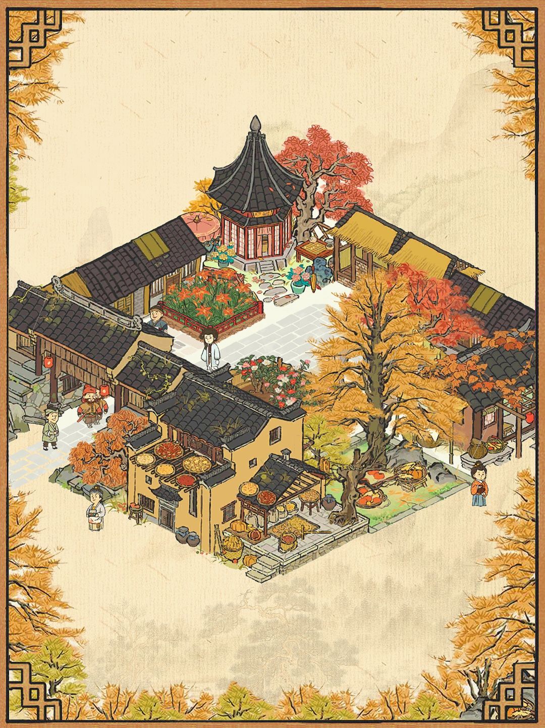 衔接怪上线,萧萧门楼+丰收之家,完美衔接 3