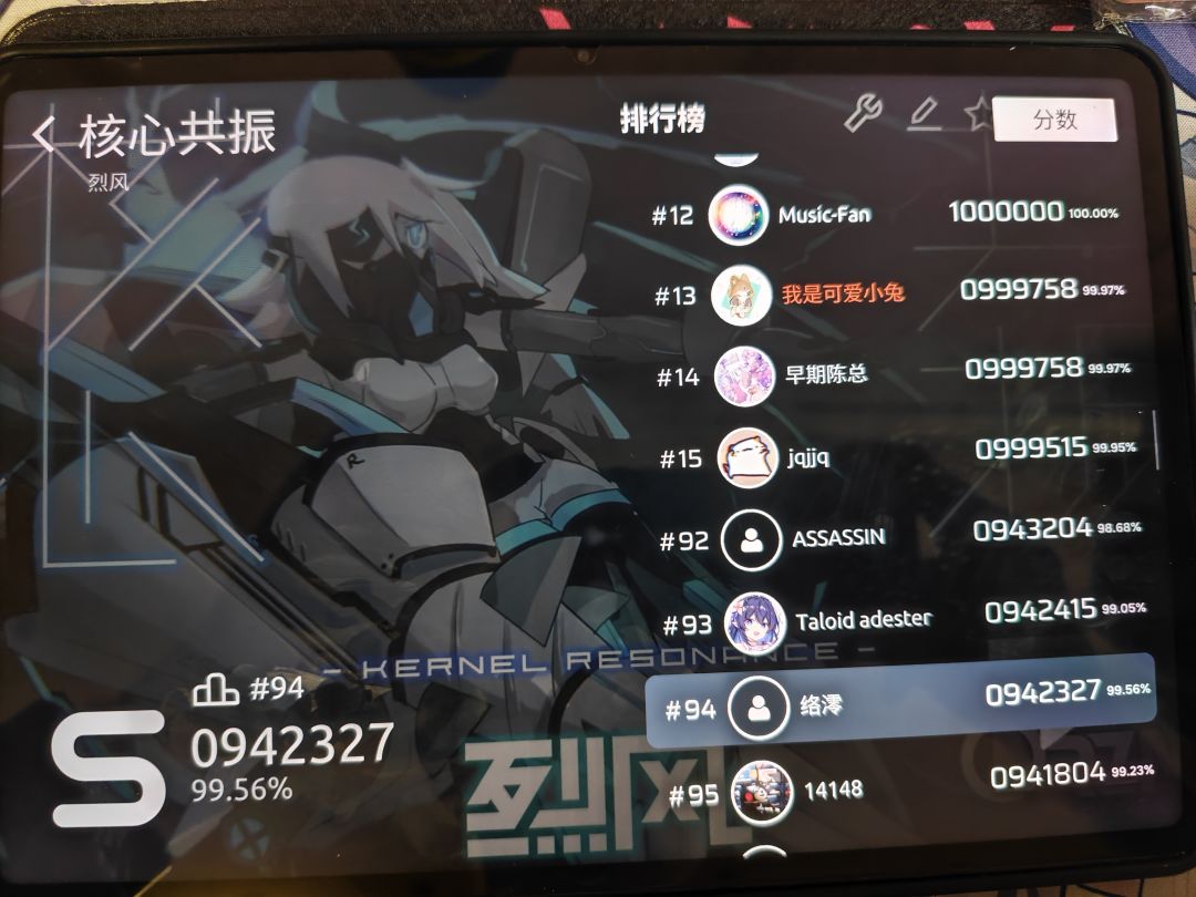 核心共振 IN Lv.17.2 99.56% 2