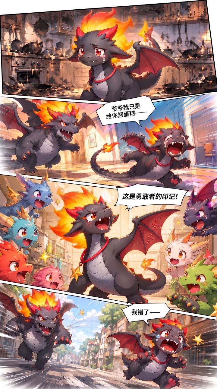 【恶龙小剧场】火龙·焰:团队里最靠谱的(也是最会闯祸的)团长截图
