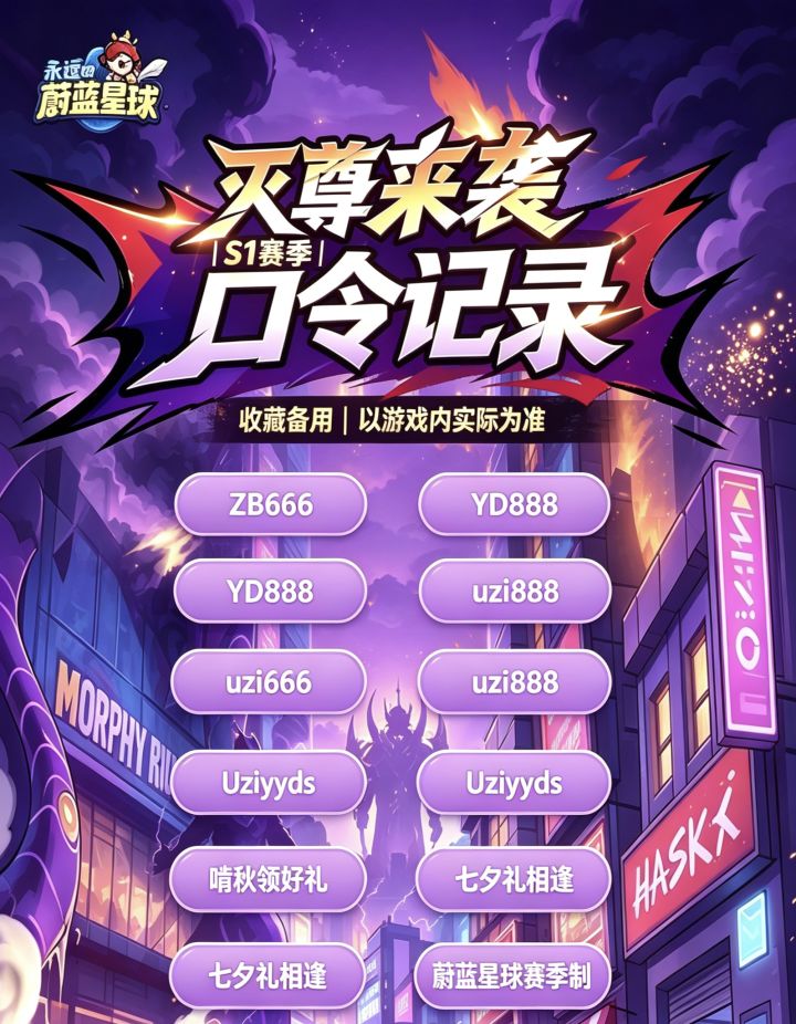 S1灭尊来袭赛季|最新口令整理分享截图