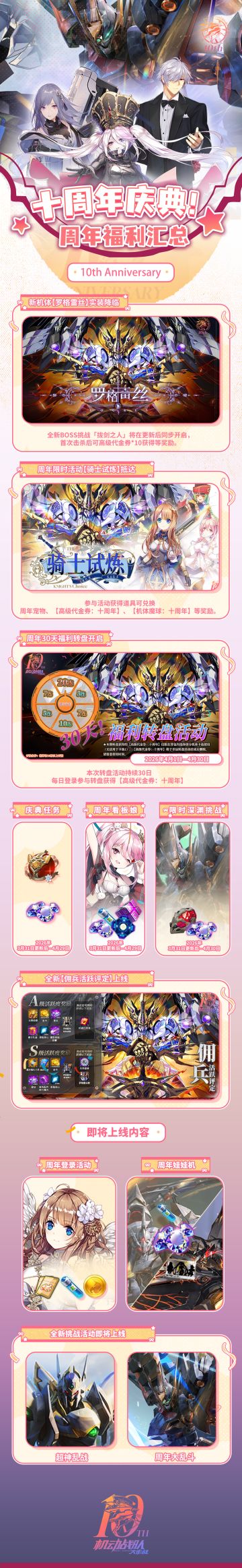 周年活动福利内容一览