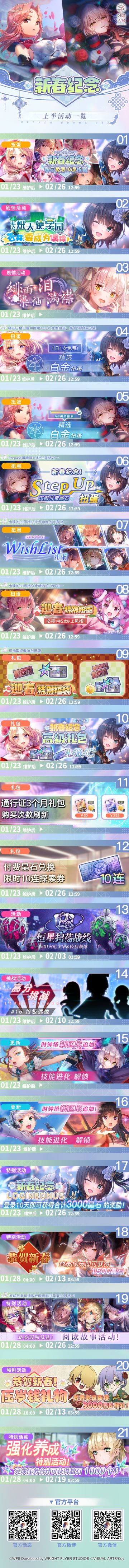 《炽焰天穹》新春纪念·上半活动一览