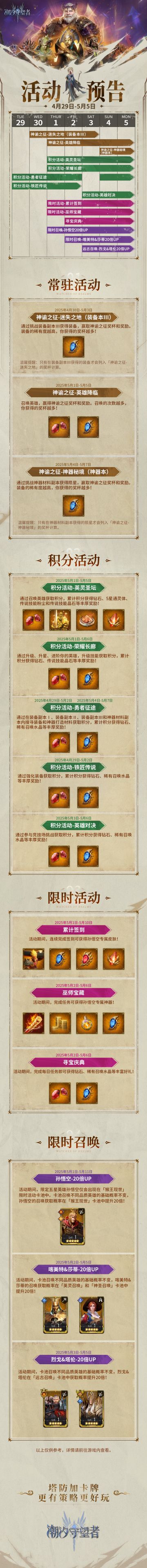 活动预告丨4月29日-5月5日