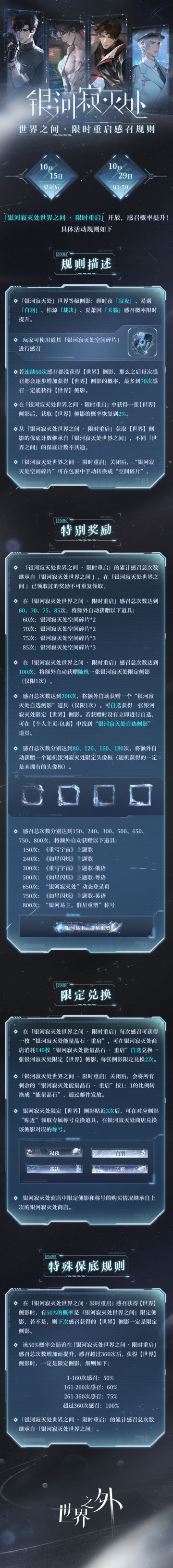 「星际纵横」系列世界侧影感召规则一览