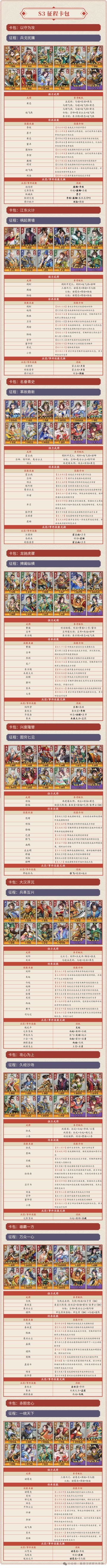 【秦皇汉武】征程卡包 | S3征程卡包概览