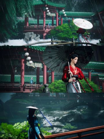 📸燕云拍照Ⅰ小亭雨对弈，雪狸乱棋局