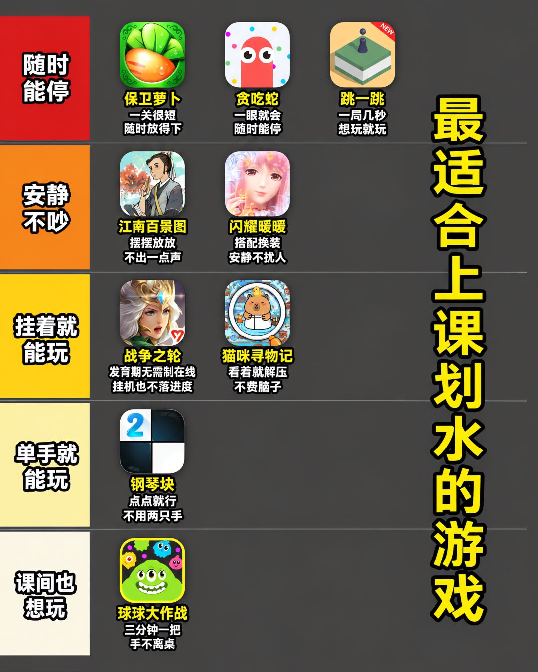 有没有老师一转头就能马上切走的游戏?求推 2