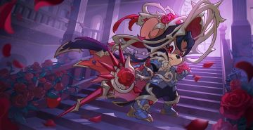 剑客杰瑞第4款S级皮肤丨月光染红了花瓣，忠诚的骑士将誓死守护血族女王！