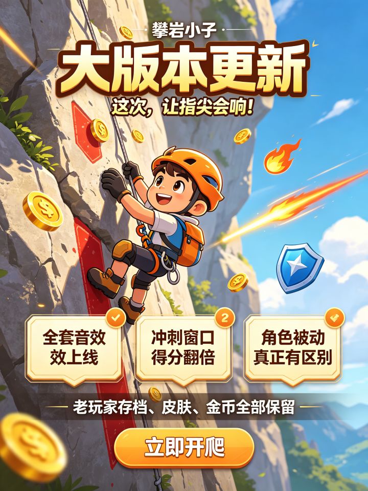 《攀岩小子》v1.3 更新公告截图