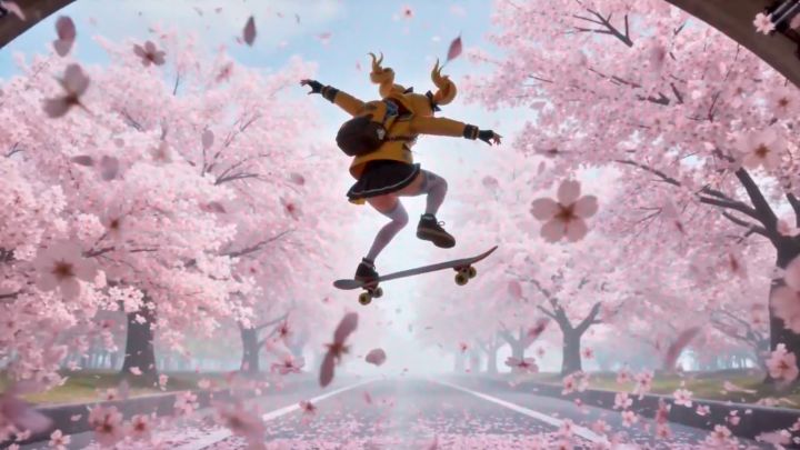 和夕照一起滑入樱色春天截图