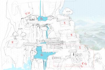 云间采茶去~《归园田居》茶山地图草稿