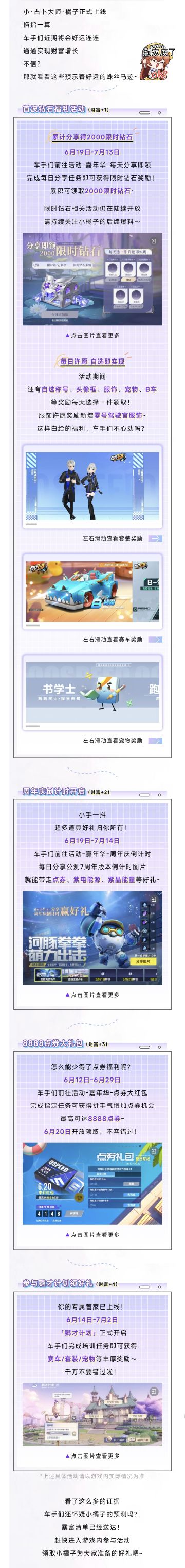 车手近期运势：集体暴富！2w+限时钻石及超多好礼免费送～