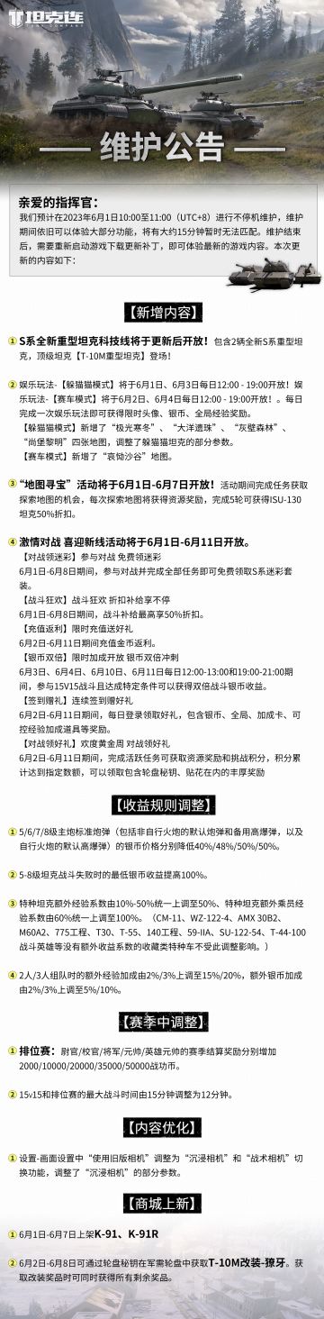 更新公告| S系T-10M科技线即将登场！#坦克连