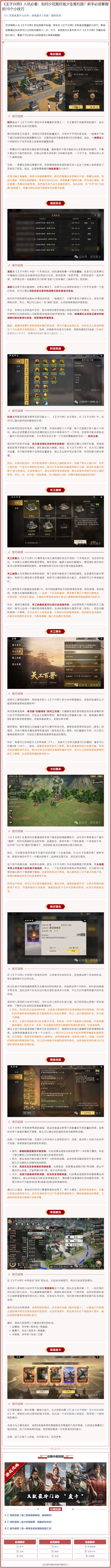 王于兴师入坑必看：新手必须掌握的10个技巧截图