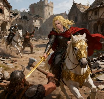 用豆包画了个曙光骑士