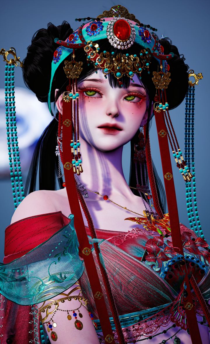 纵使尘色纷纷扰，不及你眼眸青青色。截图