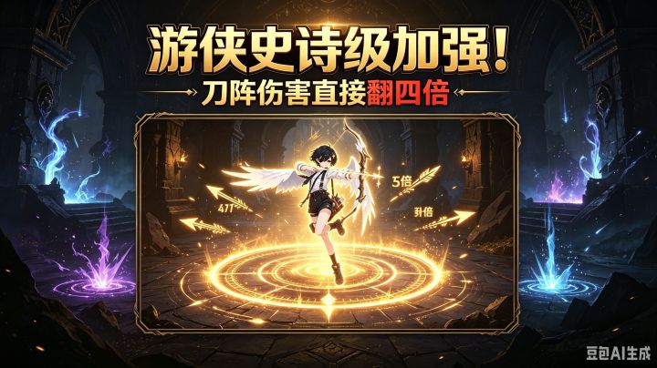 [元气骑士前传SS8赛季]游侠史诗级加强，刀阵伤害直接翻四倍截图