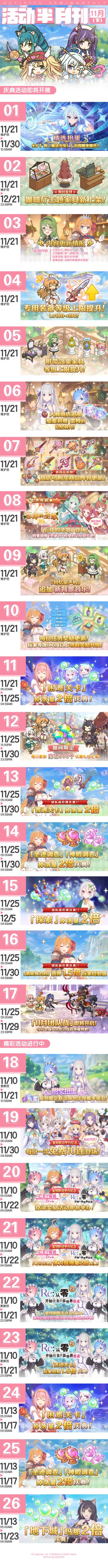 十一月下旬常规活动开展预告